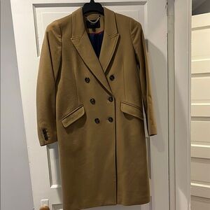 J. Crew Italian Wool Cashmere Double Breasted Coat